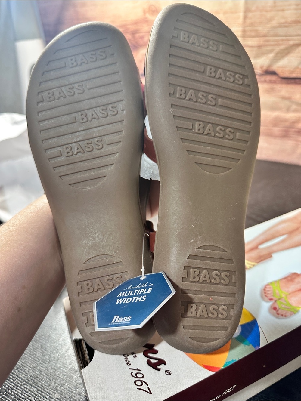 G.H. Bass & Co. Sunjuns Margie sandals Size 7.5 In Cinnamon Leather - Picture 5 of 6